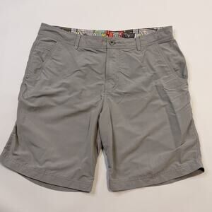 Lululemon Shorts Mens 38 Gray Quick Dry Zip Fly Hiking Chino Pockets Athletic